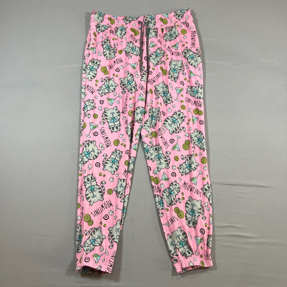 Briefly Stated Sleep Joggers Pants Womens Large 12-14 Multicolor All Over Print